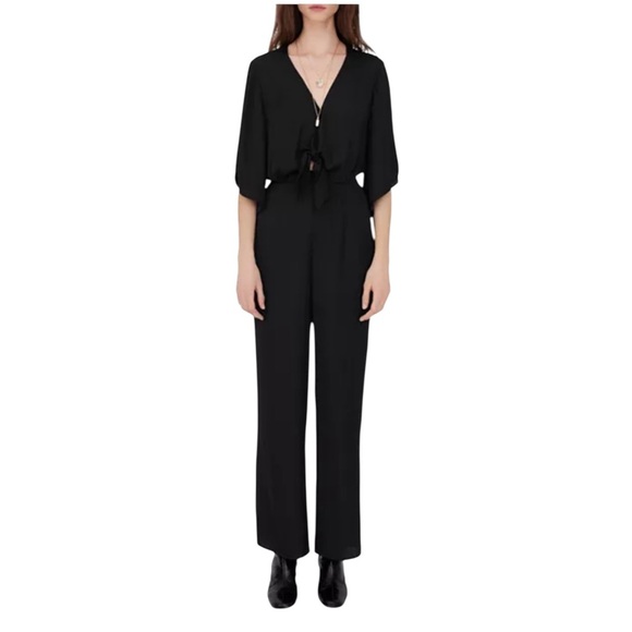 Maje Pasham Tie Front Jumpsuit - NWT - Picture 1 of 8